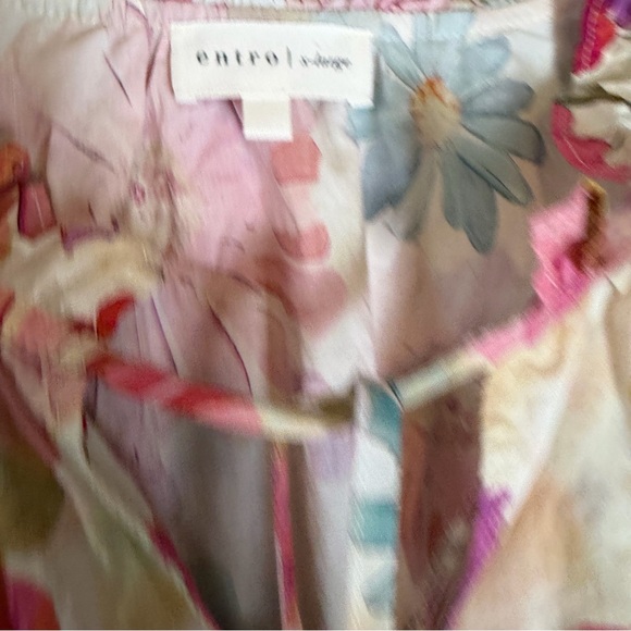 Entro Penny Floral Tie-Neck Blouse XL - Picture 6 of 10